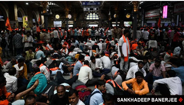 Traffic gridlock in South and Central Mumbai during Maratha quota protests